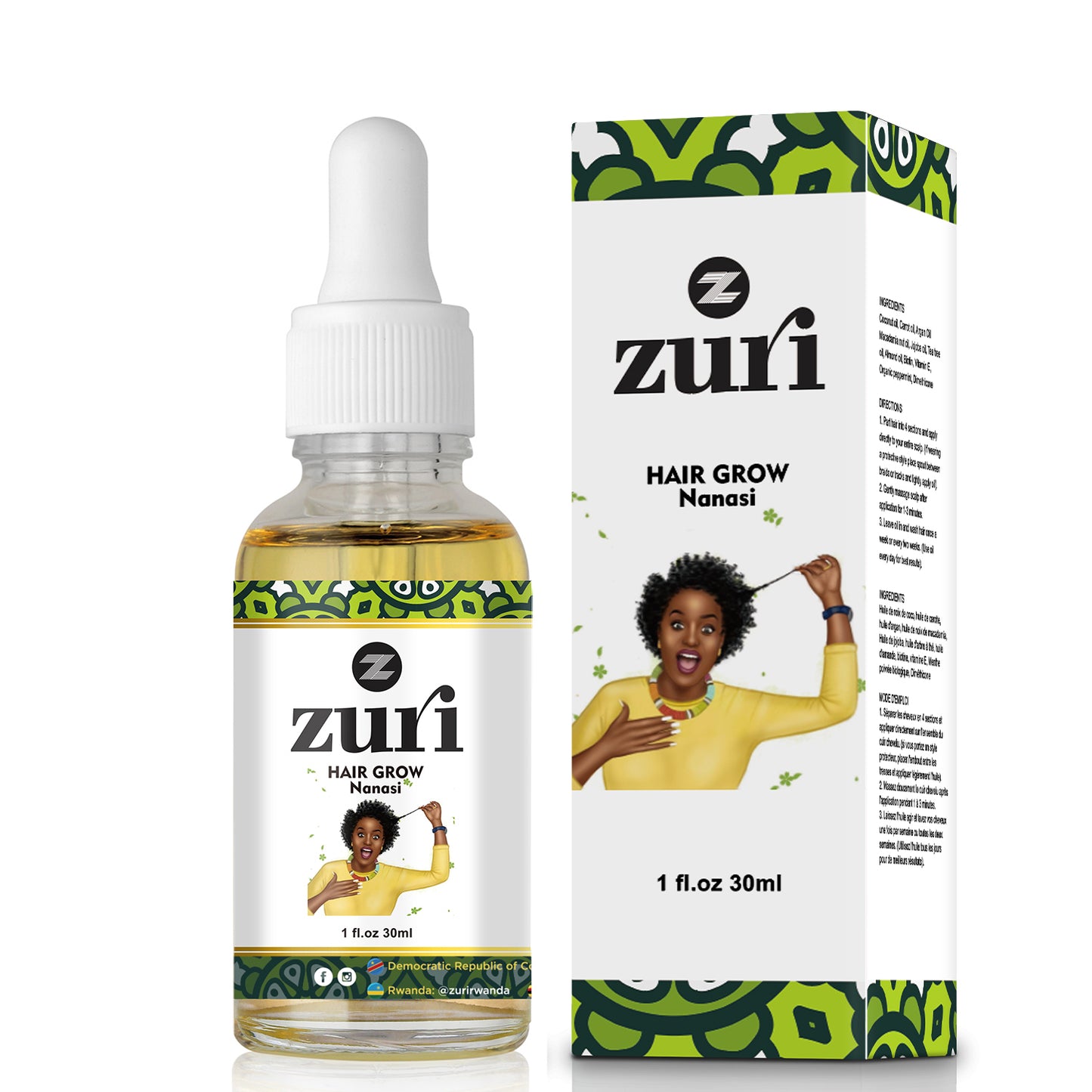 Nanasi Zuri Hair Growth Oil - Pineapple Hair Growth Oil